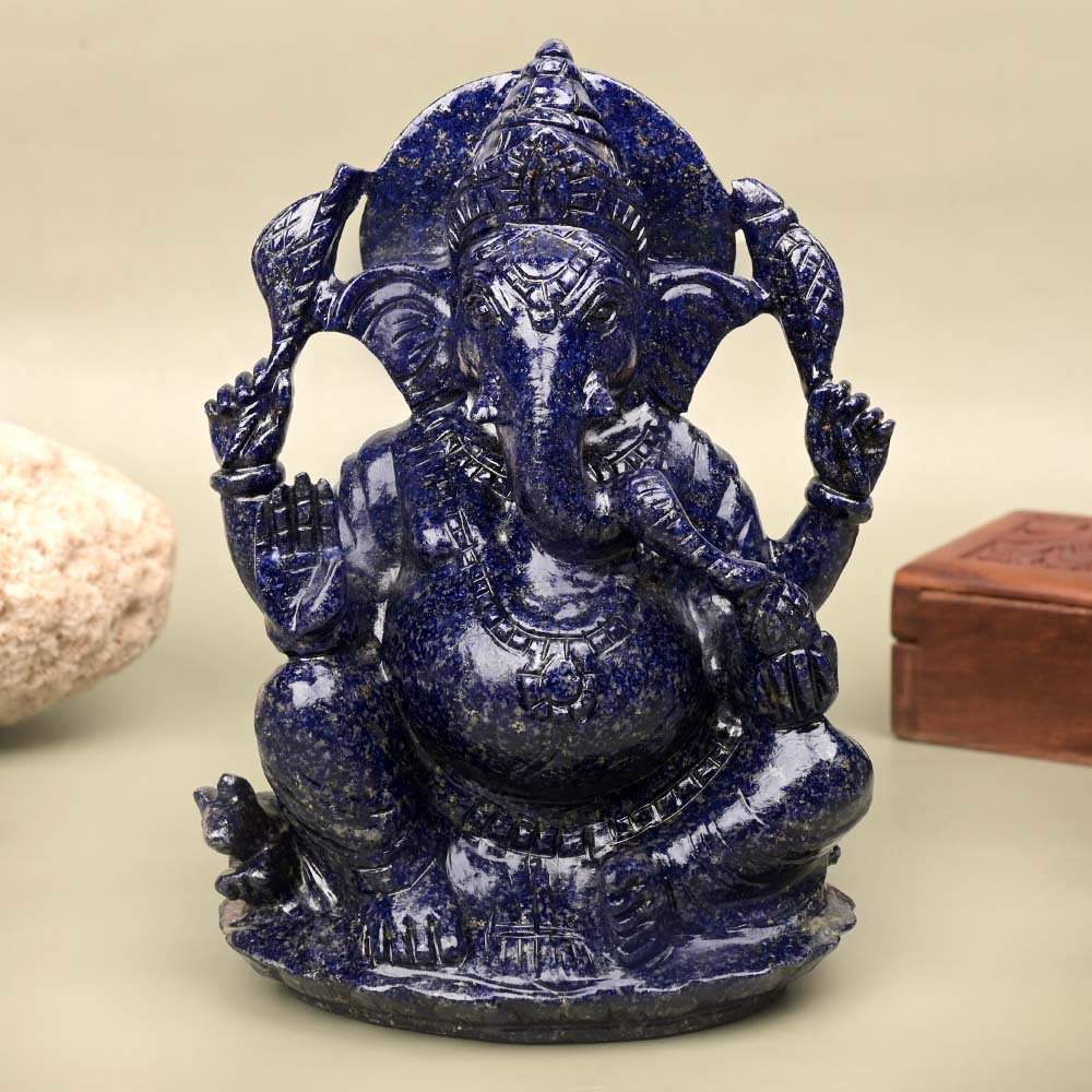 Lapis Lazuli Ganesh Idol - 800 gms