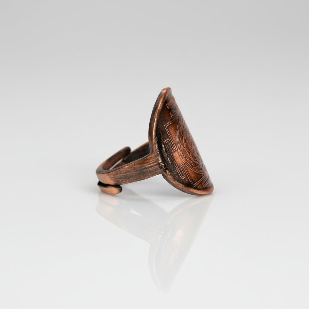 Lagna Yog Yantra Ring in Copper