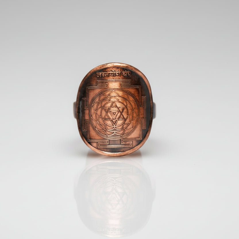 Lagna Yog Yantra Ring in Copper