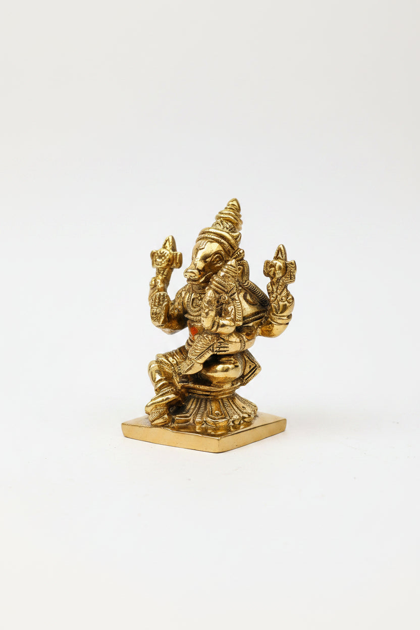Lakshmi Hayagreeva Brass Idol Buy Online Premium Handcrafted Murti - ManiMonk