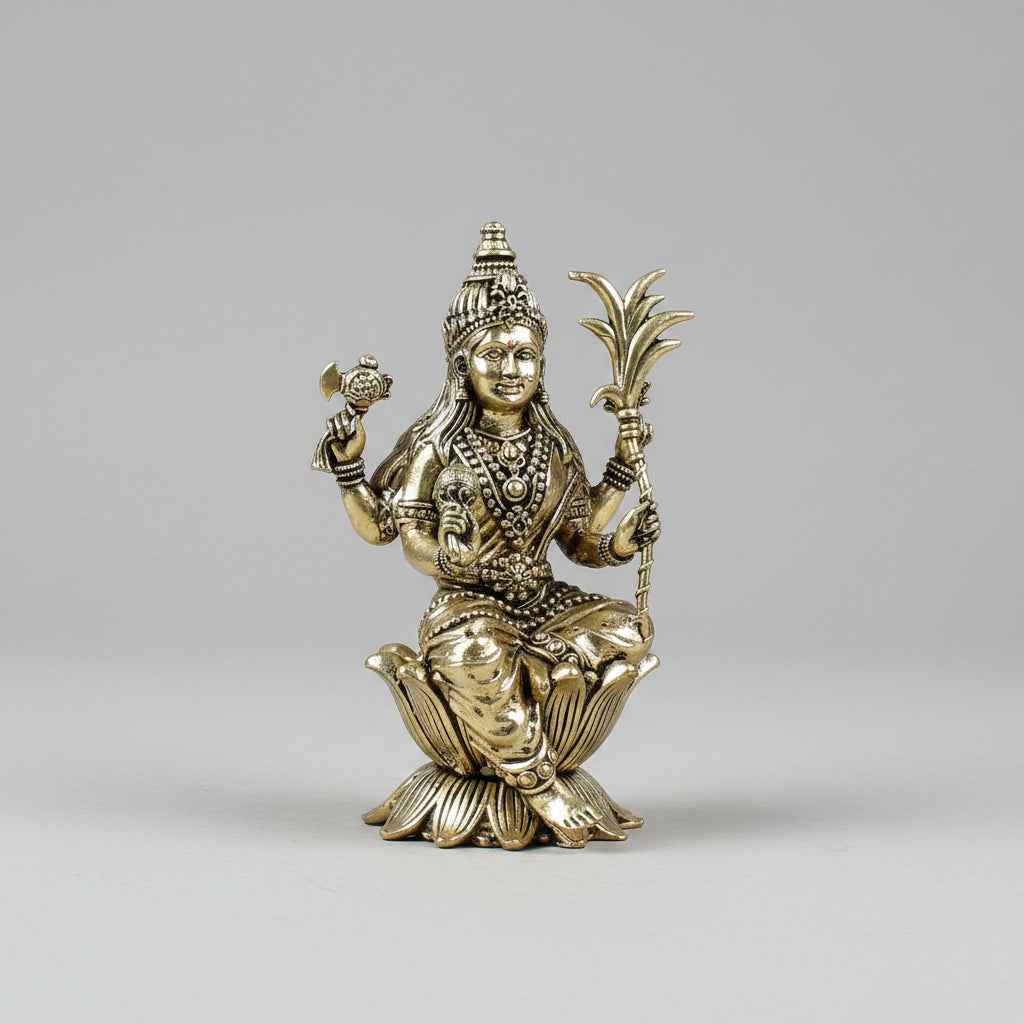 Lalita Tripura Sundari Mahavidya Ashtadhatu Idol Energised Shodashi Devi Murti - ManiMonk