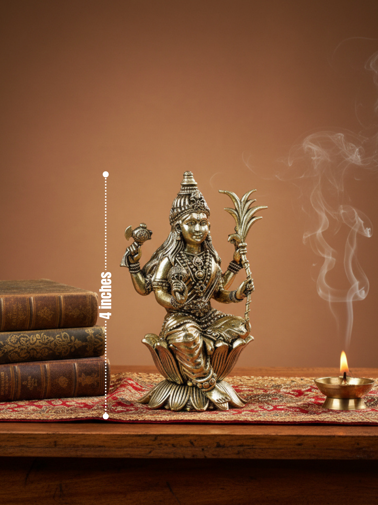 Lalita Tripura Sundari Mahavidya Ashtadhatu Idol Energised Shodashi Devi Murti