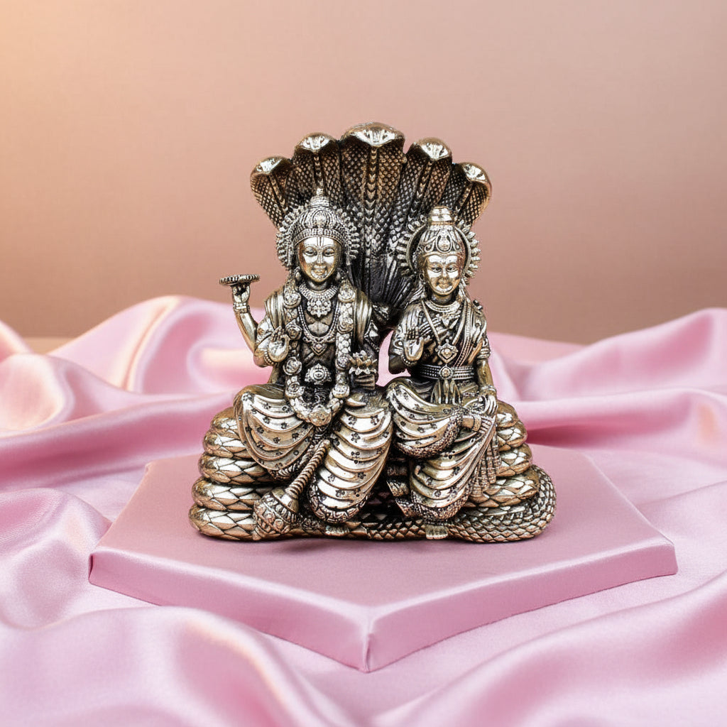 Laxmi Narayan Sitting on Sheshnaag Ashtadhatu Idol