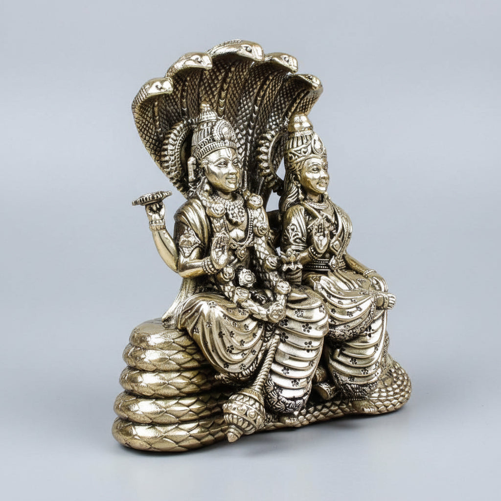Laxmi Narayan Sitting on Sheshnaag Ashtadhatu Idol