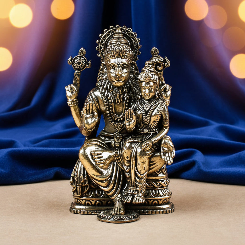 Laxmi Narsimha Ashtadhatu Idol