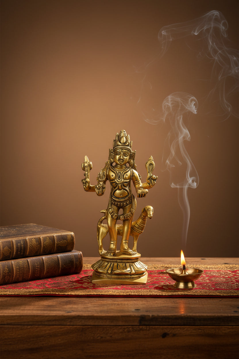 Lord Bhairav Brass Idol - ManiMonk