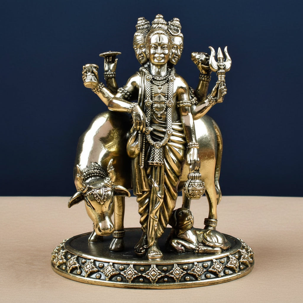 Lord Dattatreya Ashtadhatu Idol