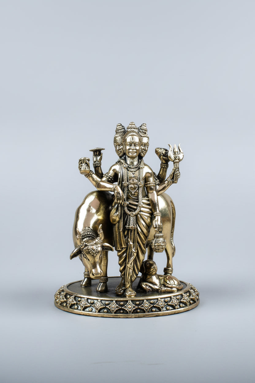 Lord Dattatreya Ashtadhatu Idol