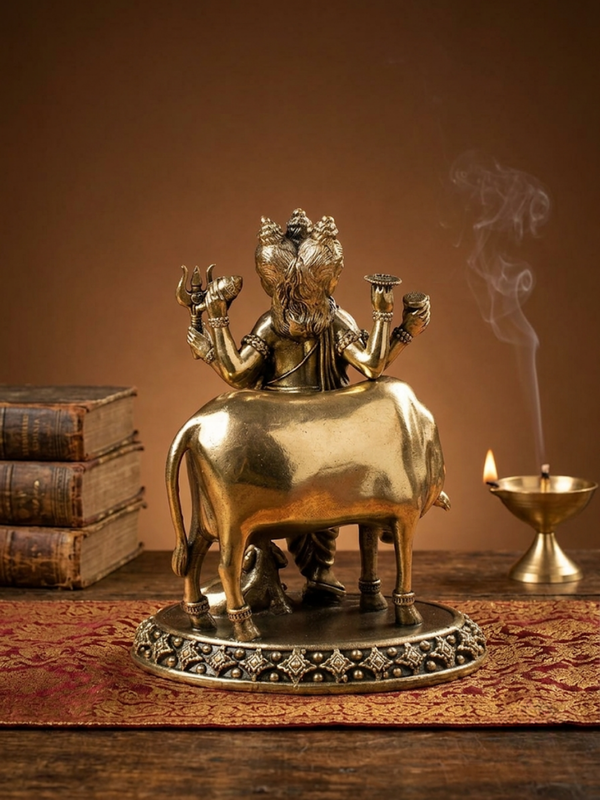 Lord Dattatreya Ashtadhatu Idol Energised Trimurti Datta Guru Murti