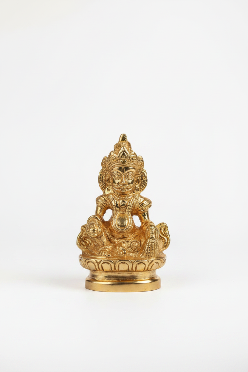 Lord Kuber Maharaj Brass Idol | Deity of Wealth & Prosperity - ManiMonk
