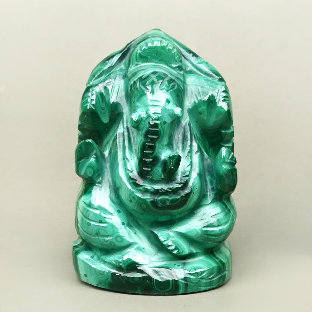 Malachite Ganesh Idol - 79 gms
