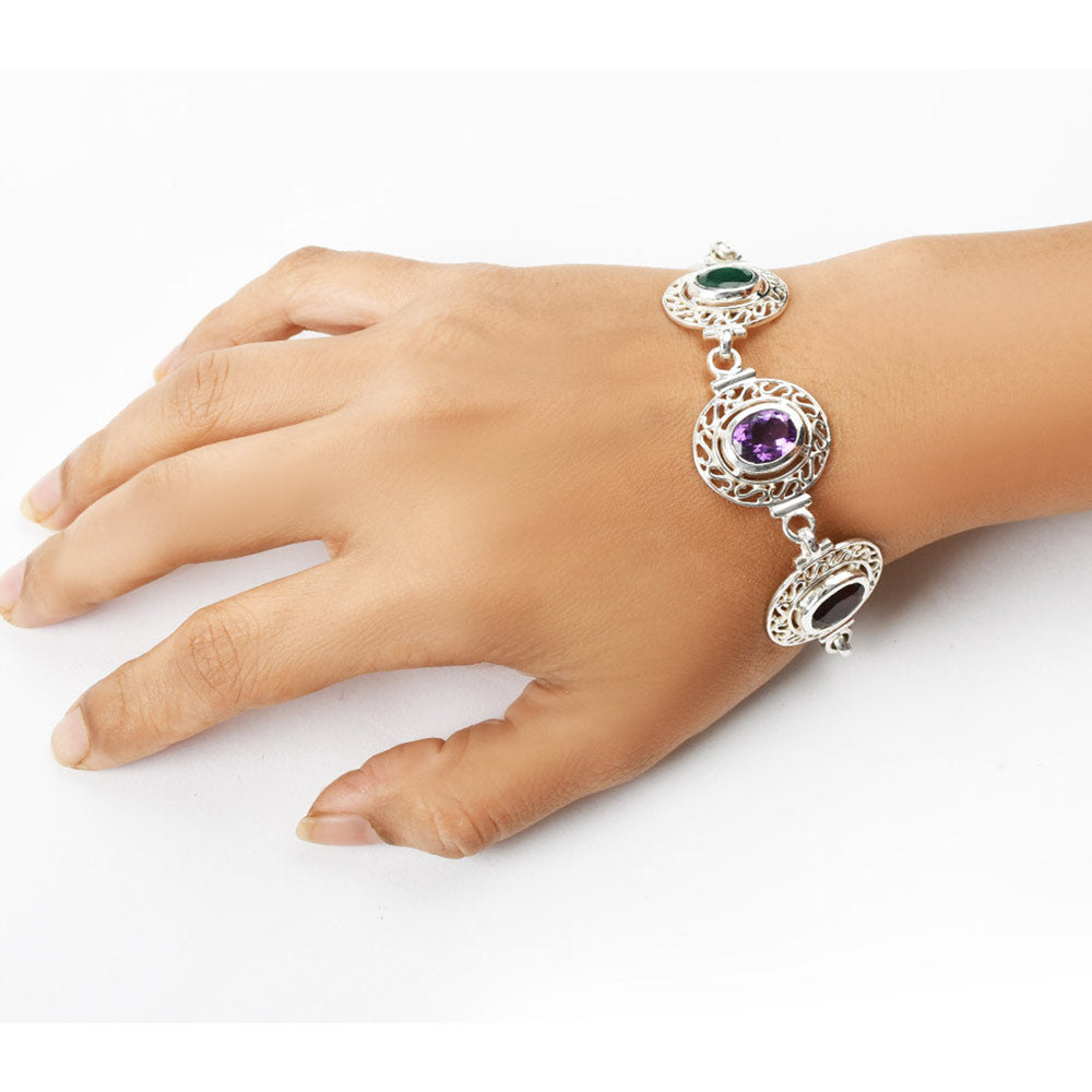 Mahalaxmi Ratna Kavacham 3 to 4 carat gems (Design I)