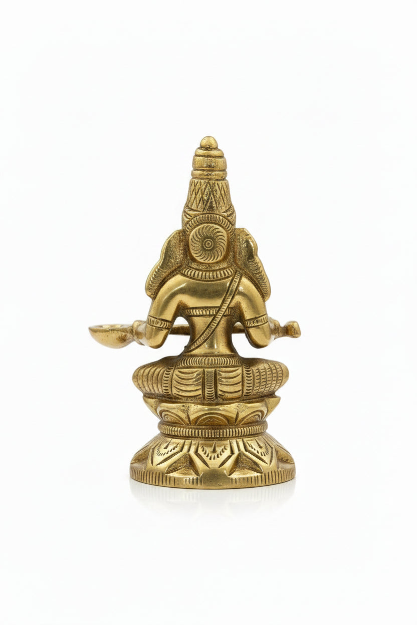 Maa Annapurna Devi Brass Murti 2.9 Inch Handcrafted Idol for Home Temple - ManiMonk