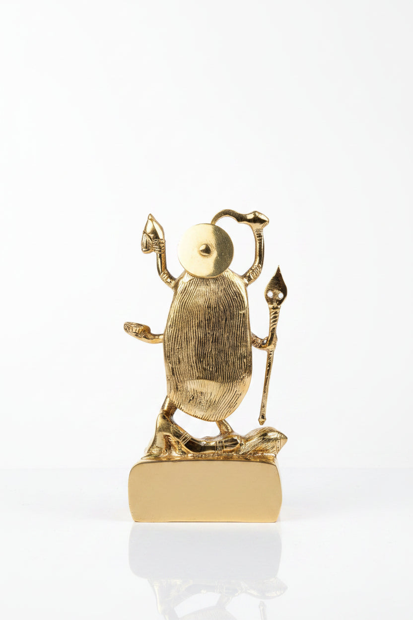 Maa Kaali Brass Idol 8.2 Inch Handcrafted Murti for Puja and Home Decor - ManiMonk