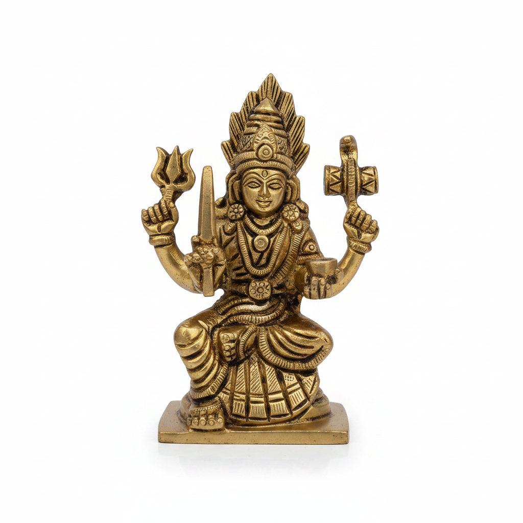 Maa Karu Mariamman Brass Idol Statue for Home Temple and Pooja