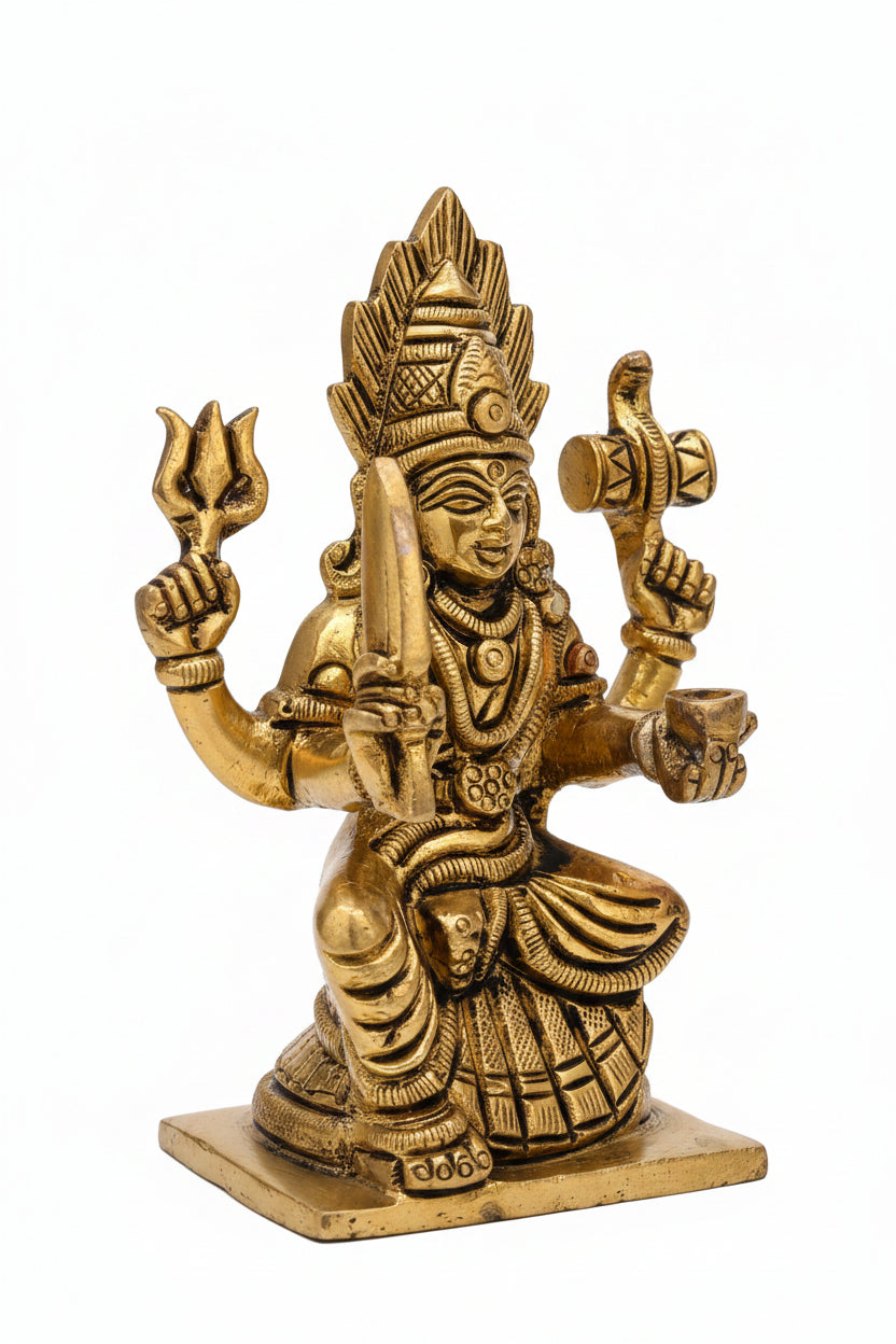 Maa Karu Mariamman Brass Idol Statue for Home Temple and Pooja - ManiMonk