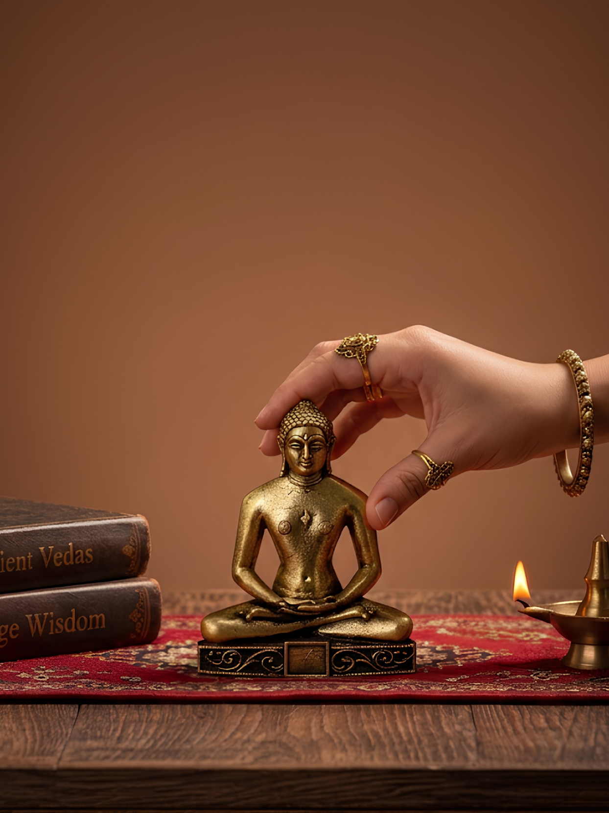 Mani Monk Brass Meditation Buddha Idol - 1.4 Inch - Peace and Mindfulness Decor for Home, Office and Meditation Space - ManiMonk