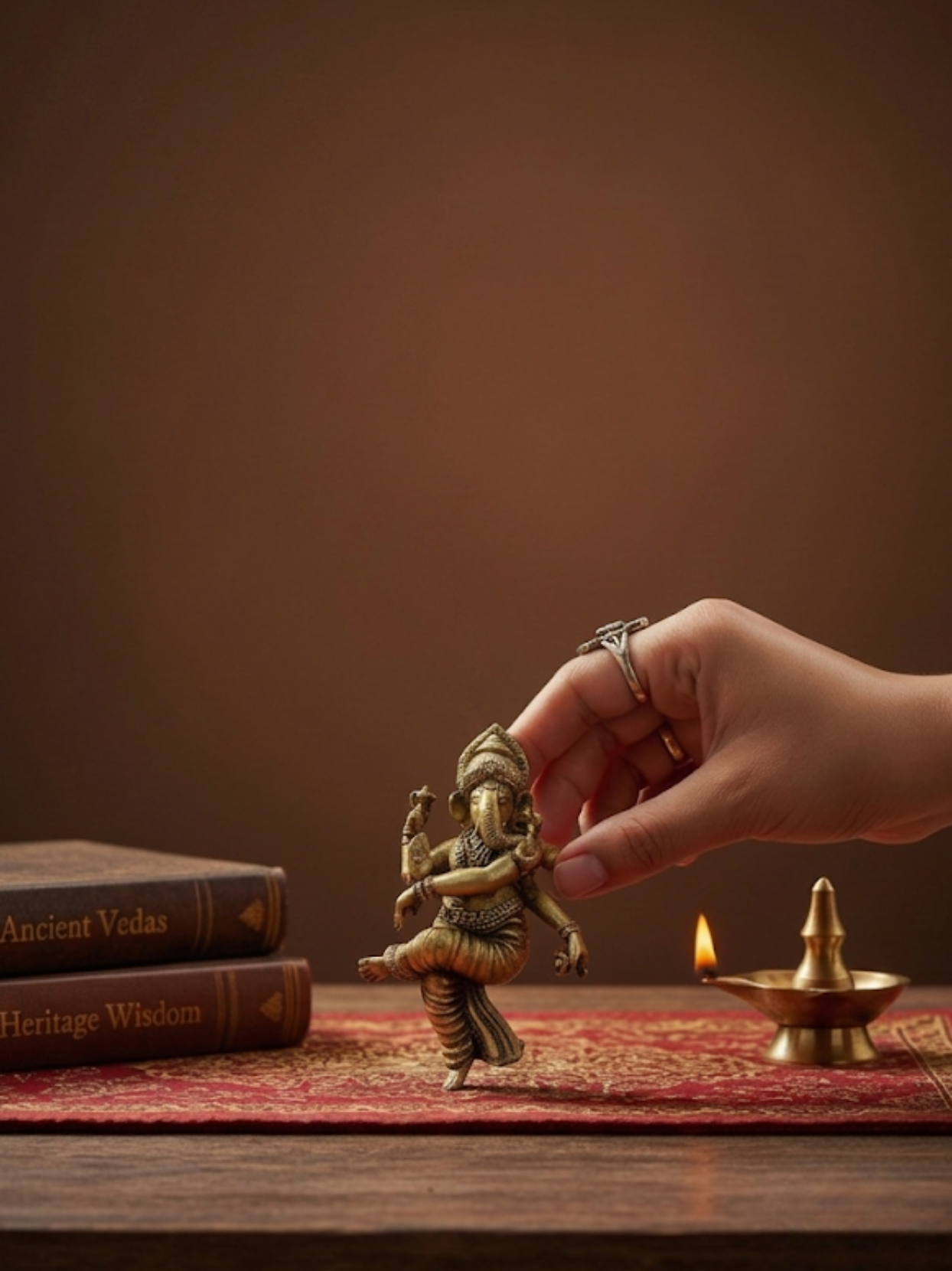 Mani Monk Brass Standing Ganesha Idol - 1.7 Inch - Spiritual Decor for Home, Office and Puja Room - ManiMonk