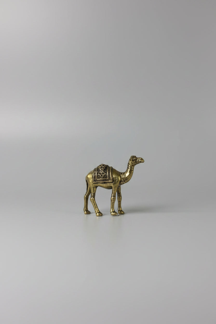 Mani Monk Brass Camel Idol - 1.8 Inch - Symbol of Endurance, Prosperity and Vastu Good Fortune for Home and Office