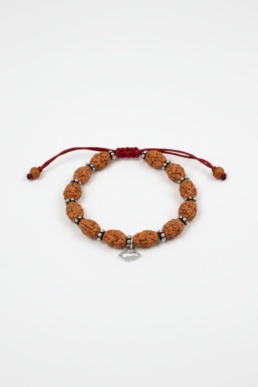 Mani Monk Moon Chakra 2 Mukhi Bracelet with Silver Chakri - 3