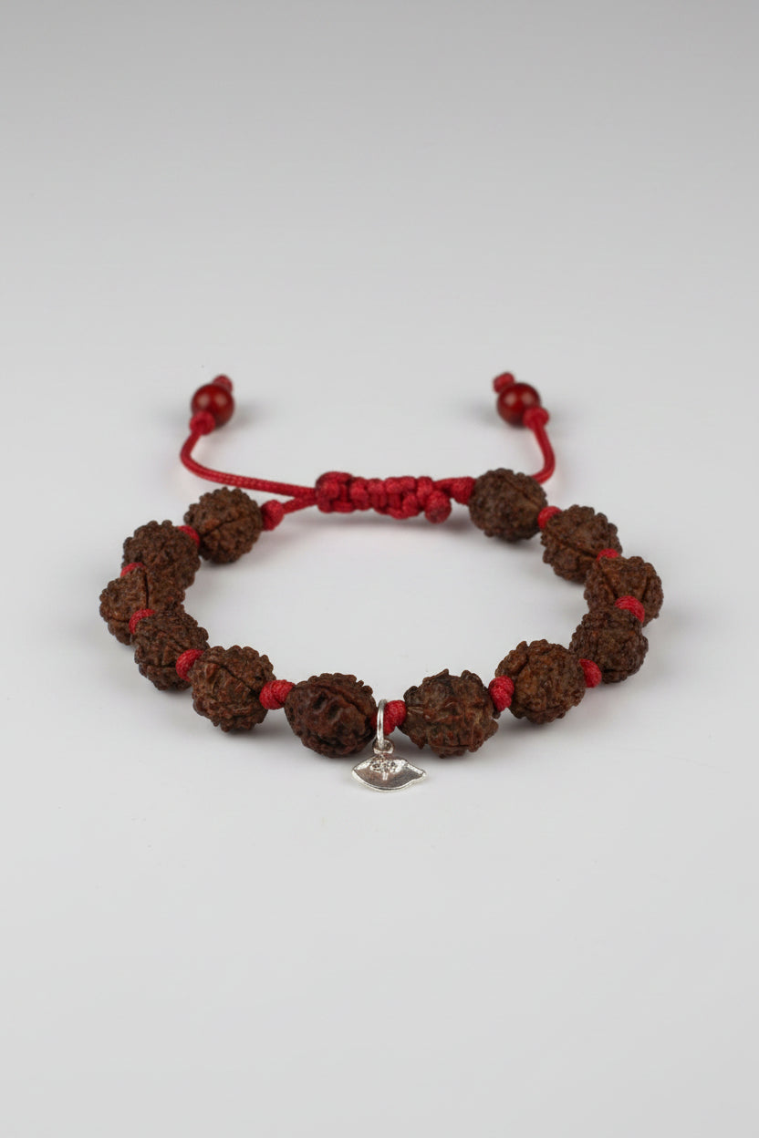 Mani Monk Moon Rudraksha Bracelet in Sacred Thread