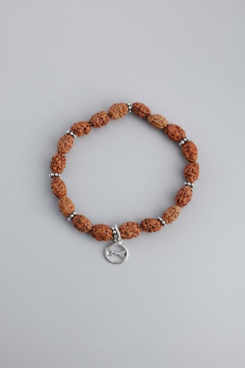  Mani Monk Pearl Style 2 Mukhi Moon Java Bracelet with Silver Hook