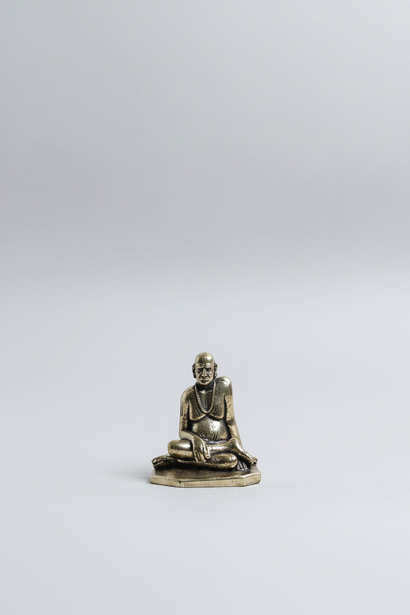 Mani Monk Brass Swami Samarth Idol - 1.2 Inch - Divine Guru and Protector for Home and Puja Room