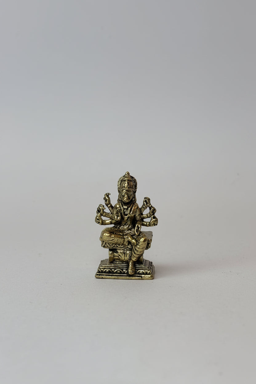 Mani Monk Brass Varahi Amman Idol - 1.4 Inch - Fierce Divine Mother for Protection and Victory for Home and Puja Room