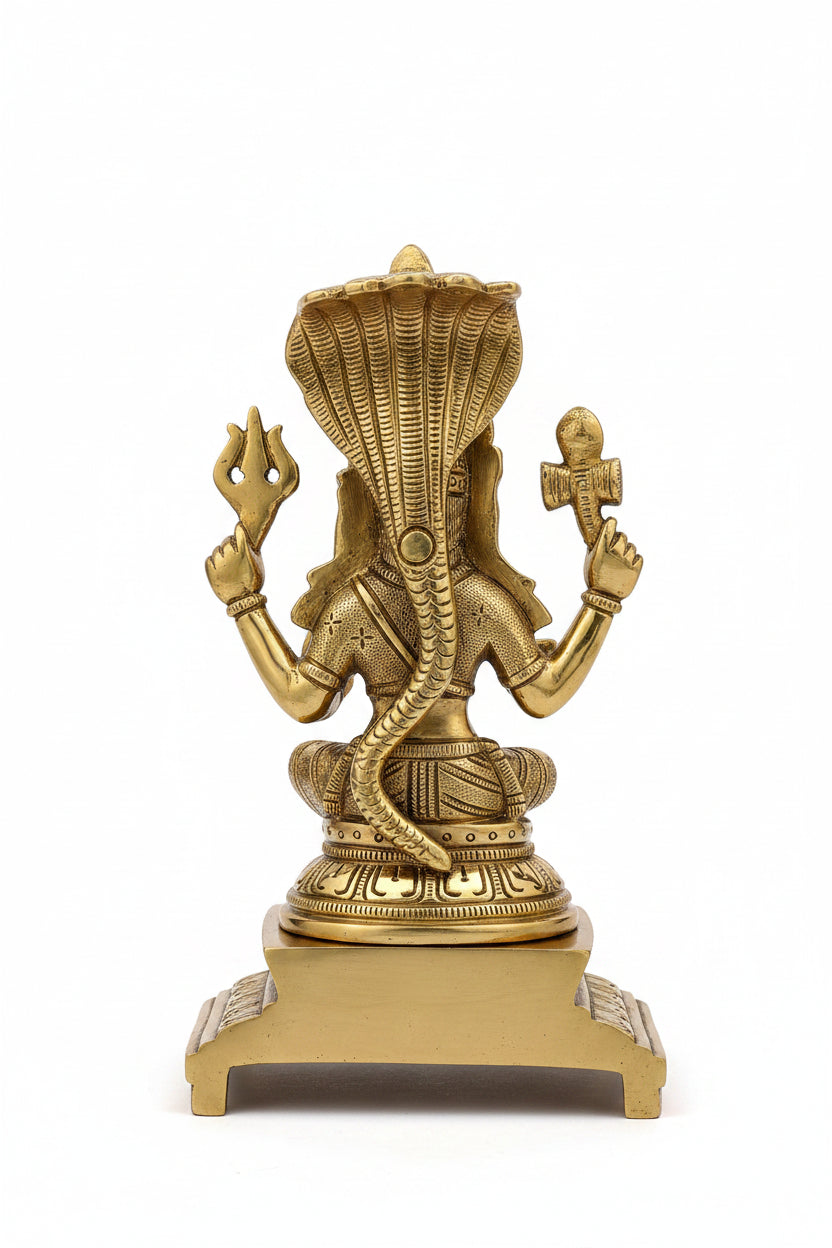 Mariamman Brass Idol 7.5 Inch Premium Handcrafted Statue for Home Temple - ManiMonk