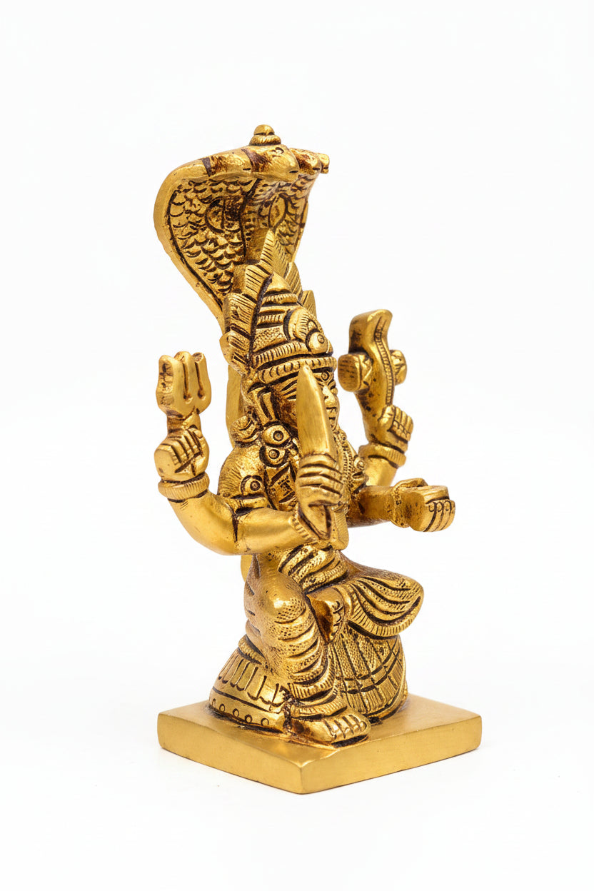 Mariyamman Brass Murti Handcrafted Idol 4.3 Inch for Home Temple and Puja - ManiMonk