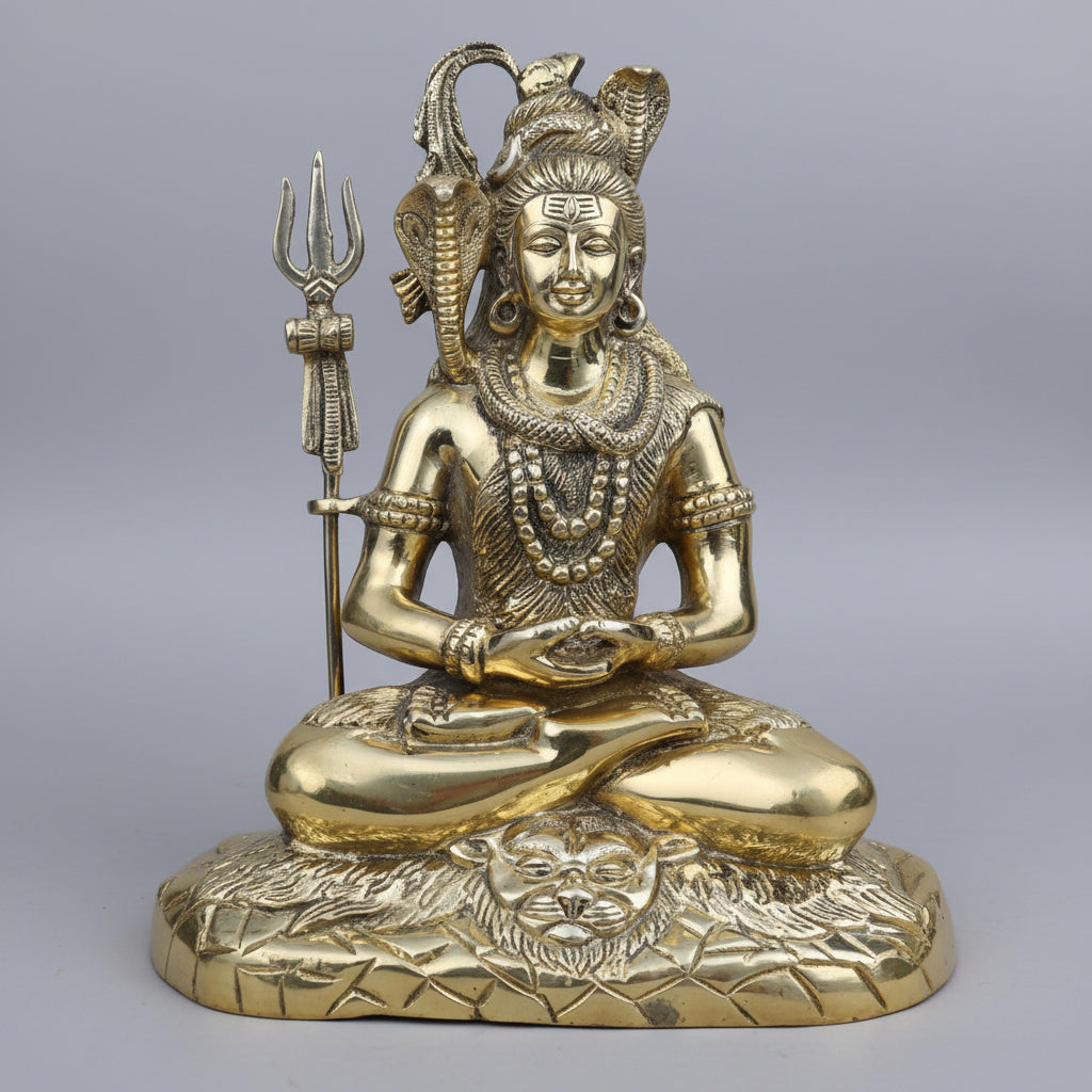 Meditation Mudra Shiva Brass Murti