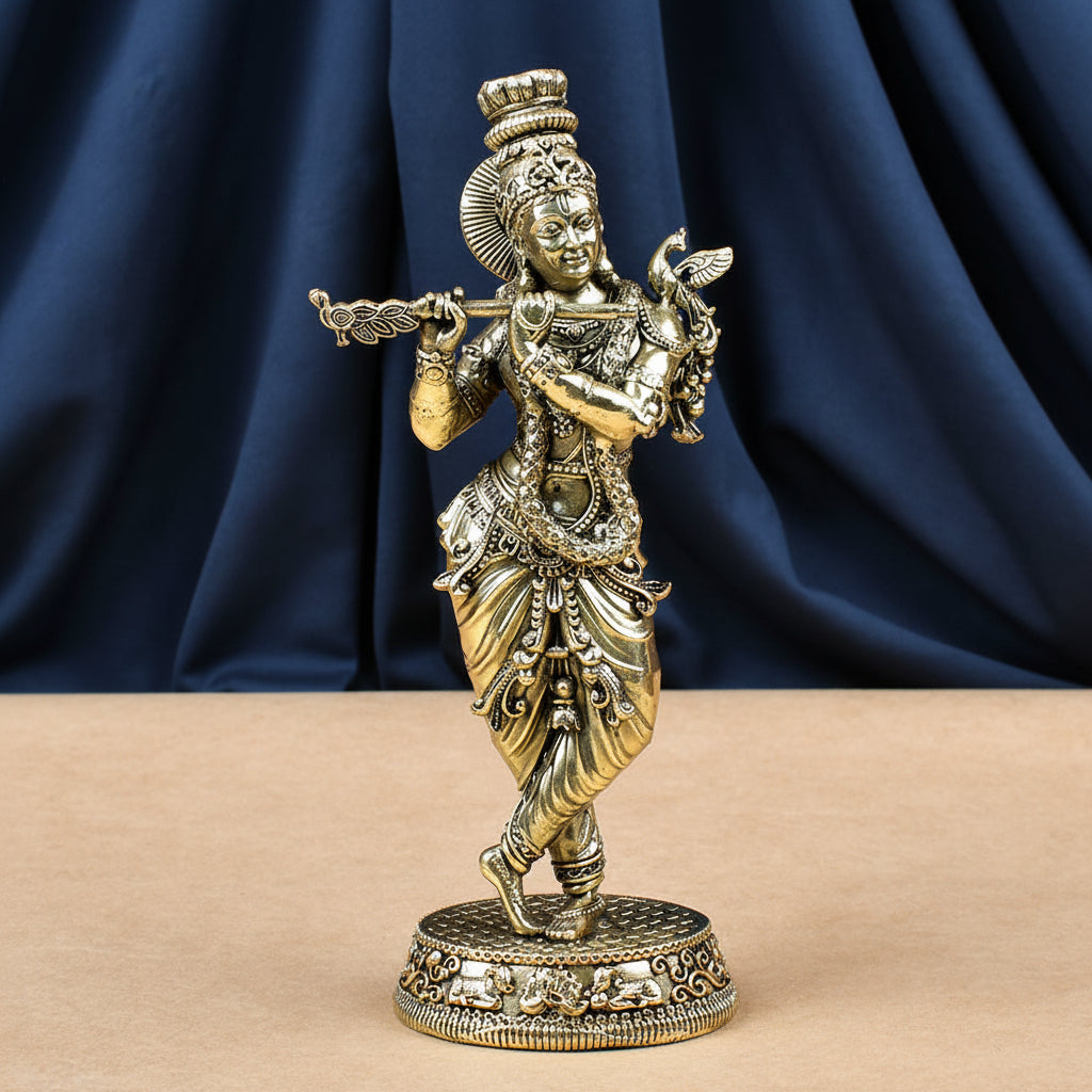 Muralidhar Krishna Ashtadhatu Idol