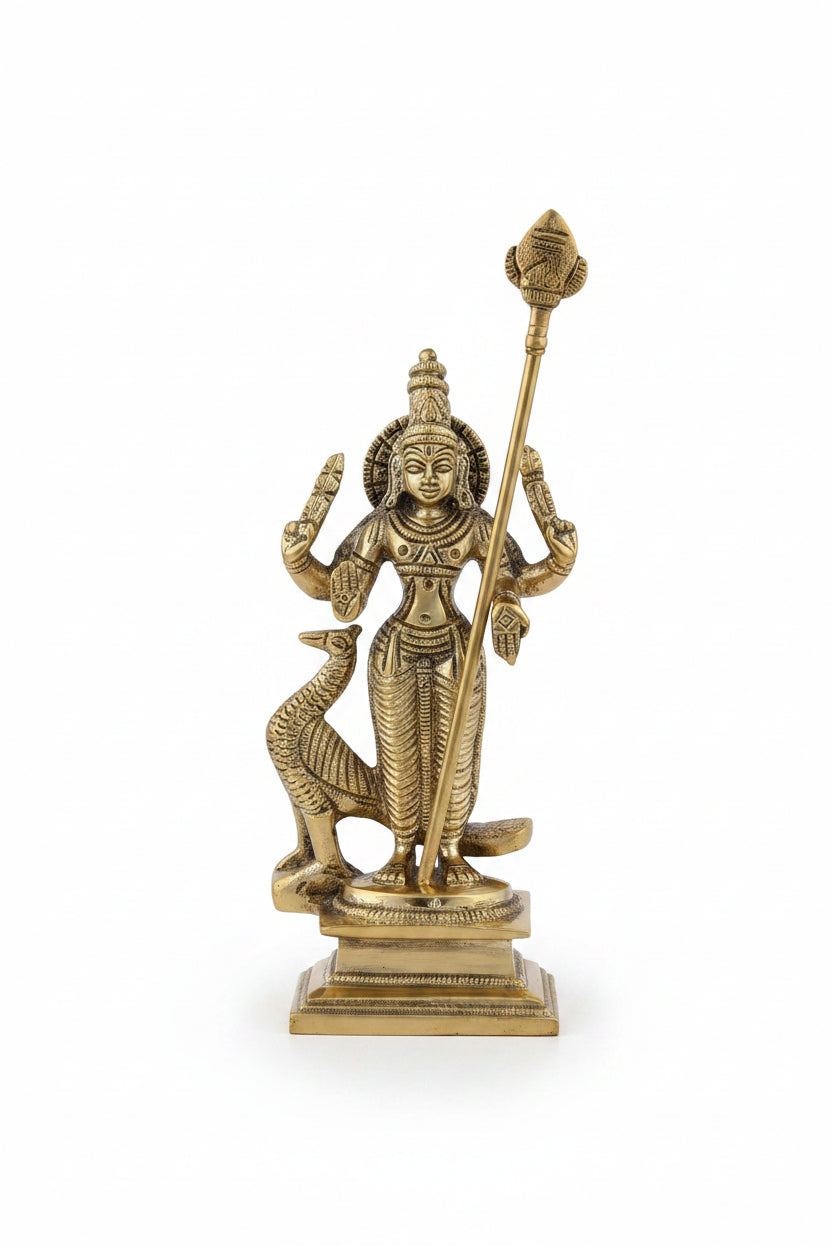 Murugan Kartikeya Brass Murti - ManiMonk