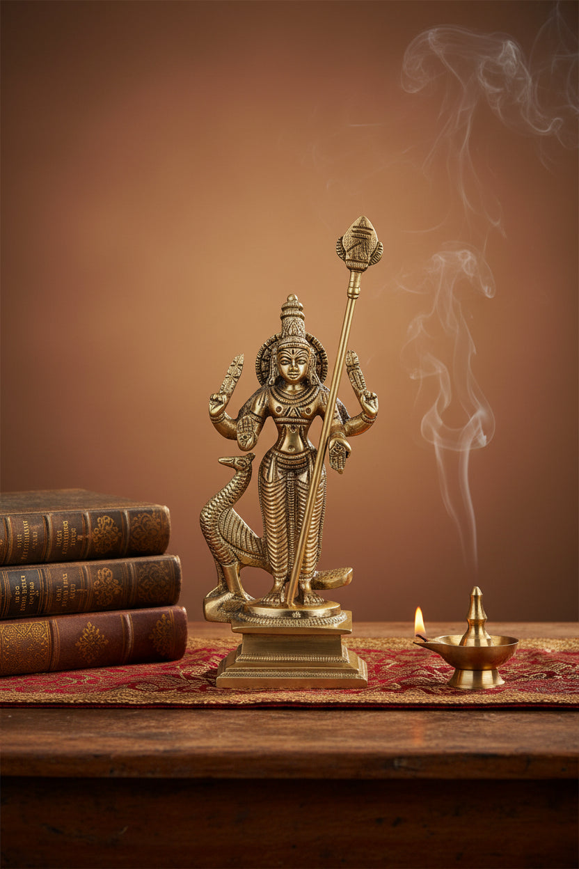 Murugan Kartikeya Brass Murti - ManiMonk