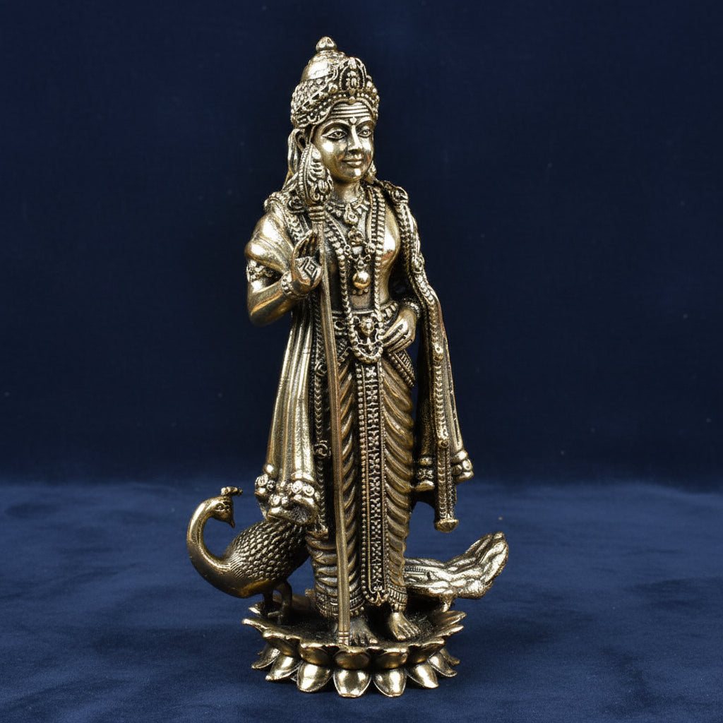 Murugan Swami (Kartikeya) Ashtadhatu Idol