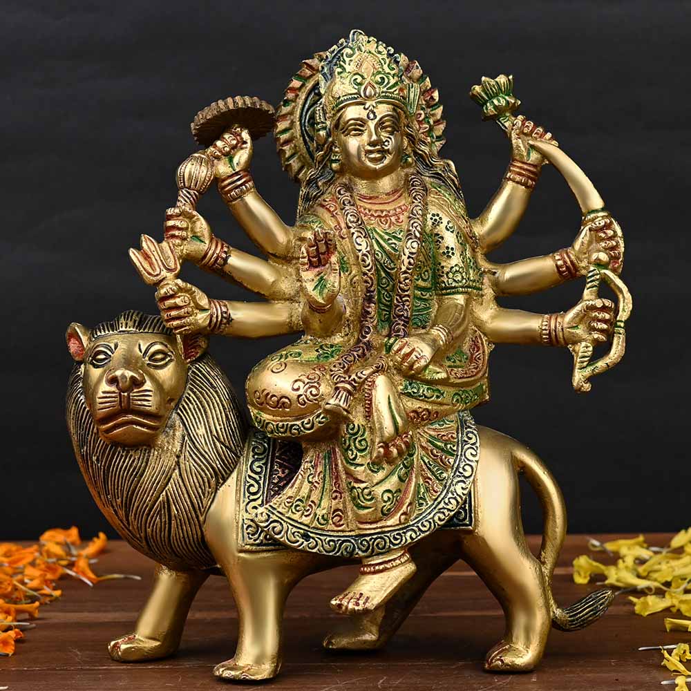 Devi Durga Brass Statue