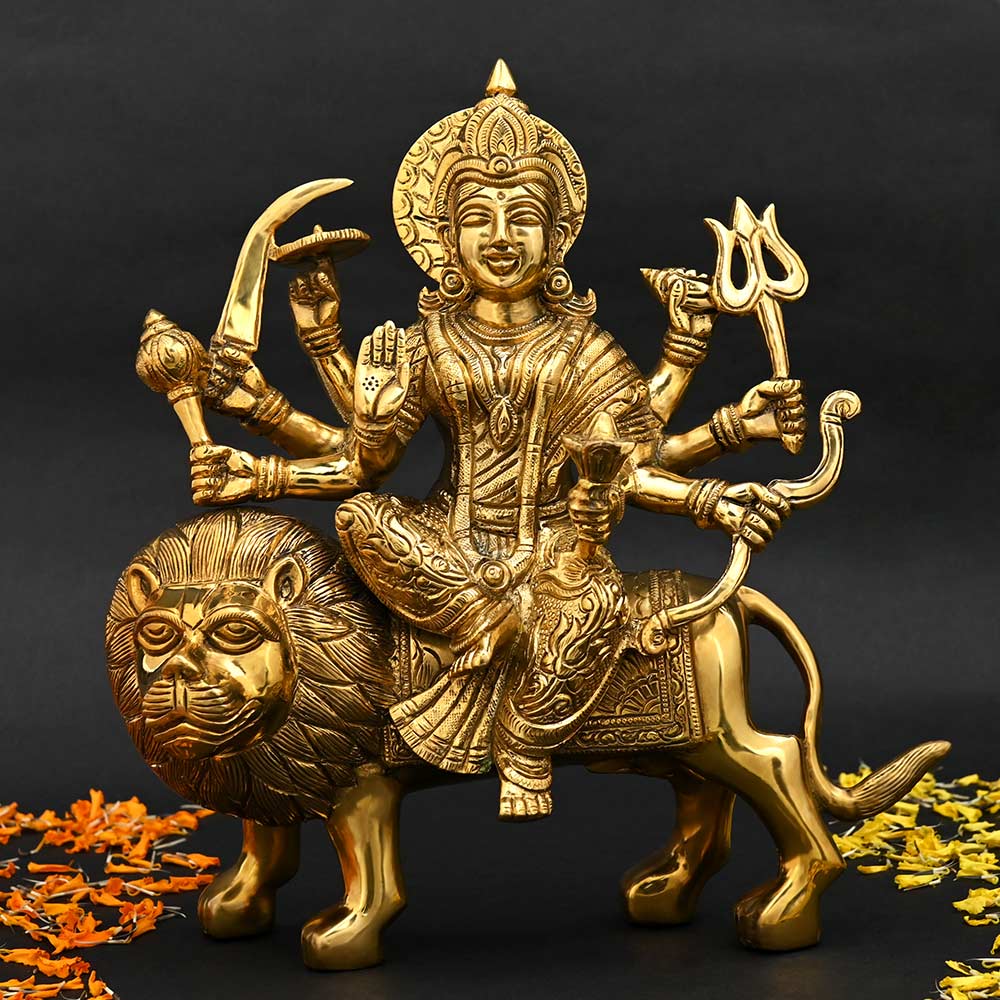 Durga Statue in Brass