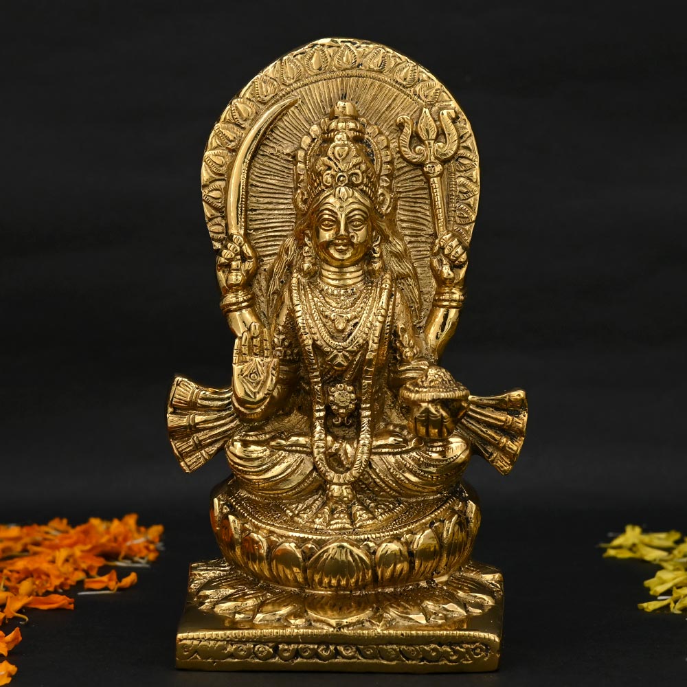 Maa Santoshi Maa Brass Idol-Antique Finish
