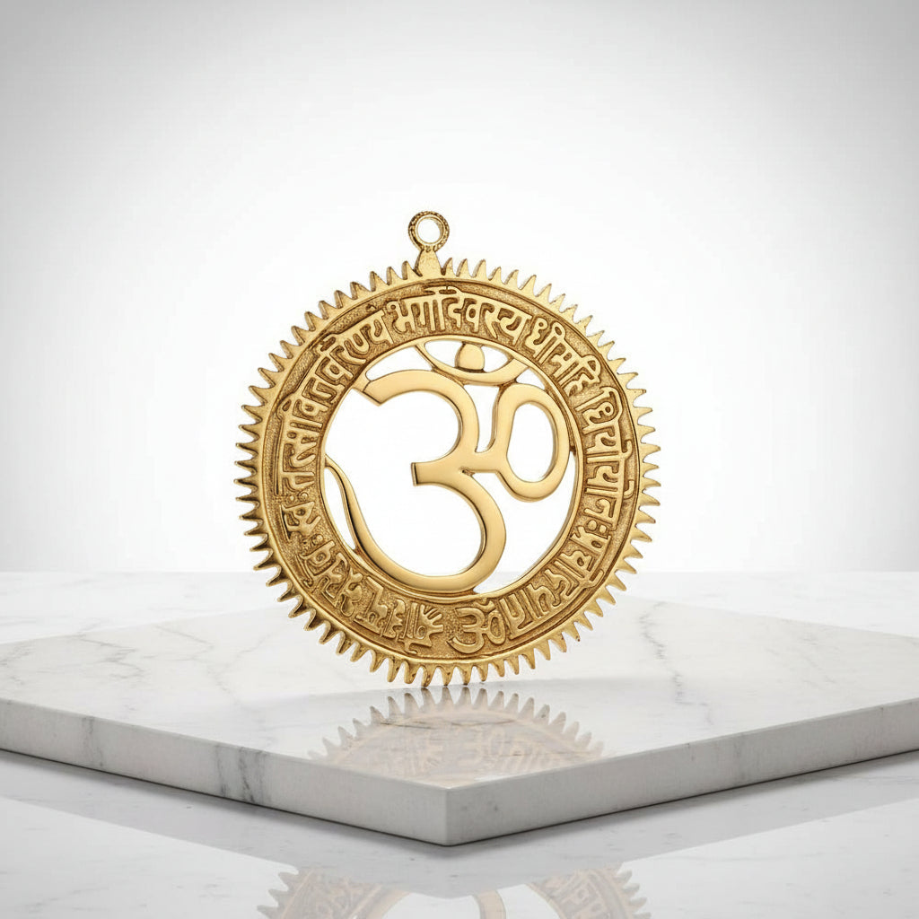 Brass Om (AUM) Symbol-Small