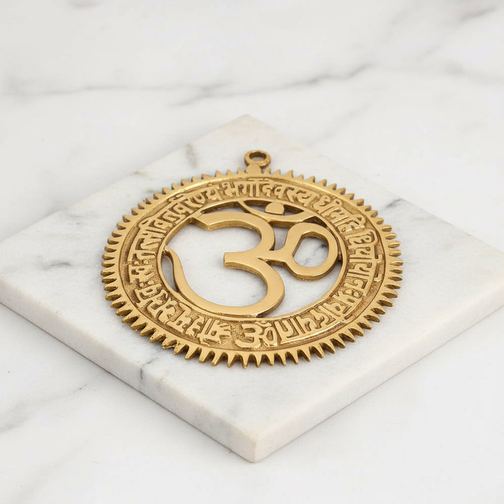 Brass Om (AUM) Symbol-Large