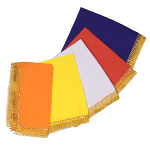 Cotton Puja Altar Cloth Pooja Asan-24” x 24”-Orange