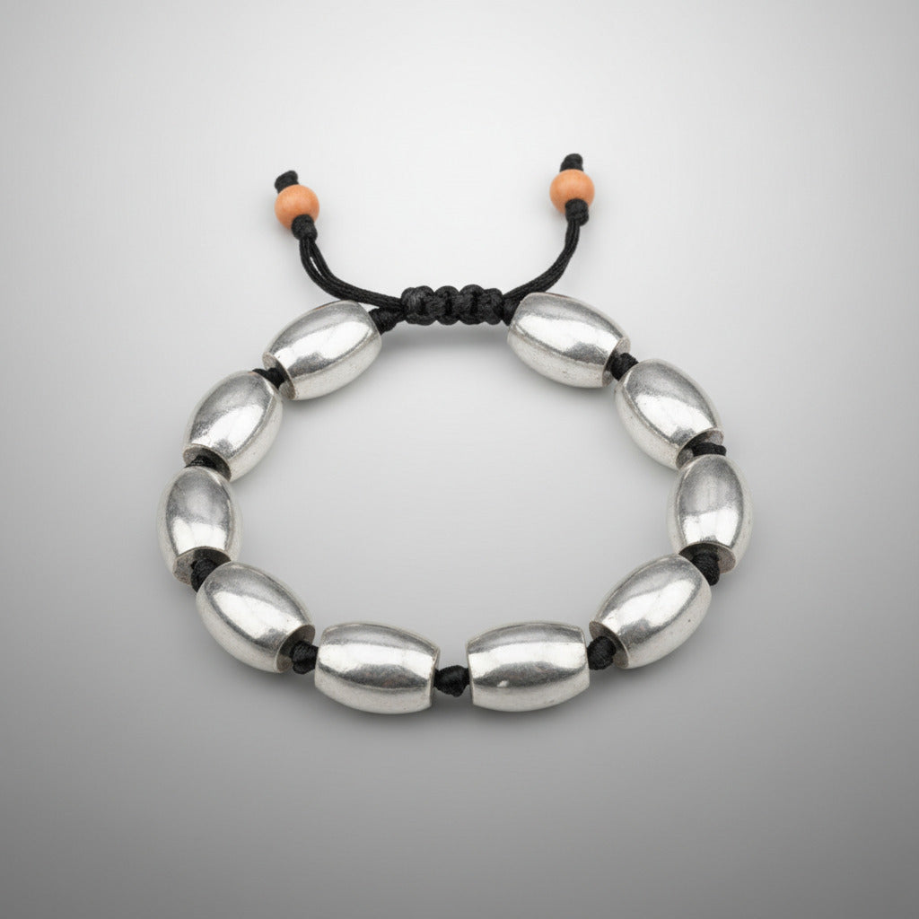 Parad Barrel Beads Bracelet-14 mm