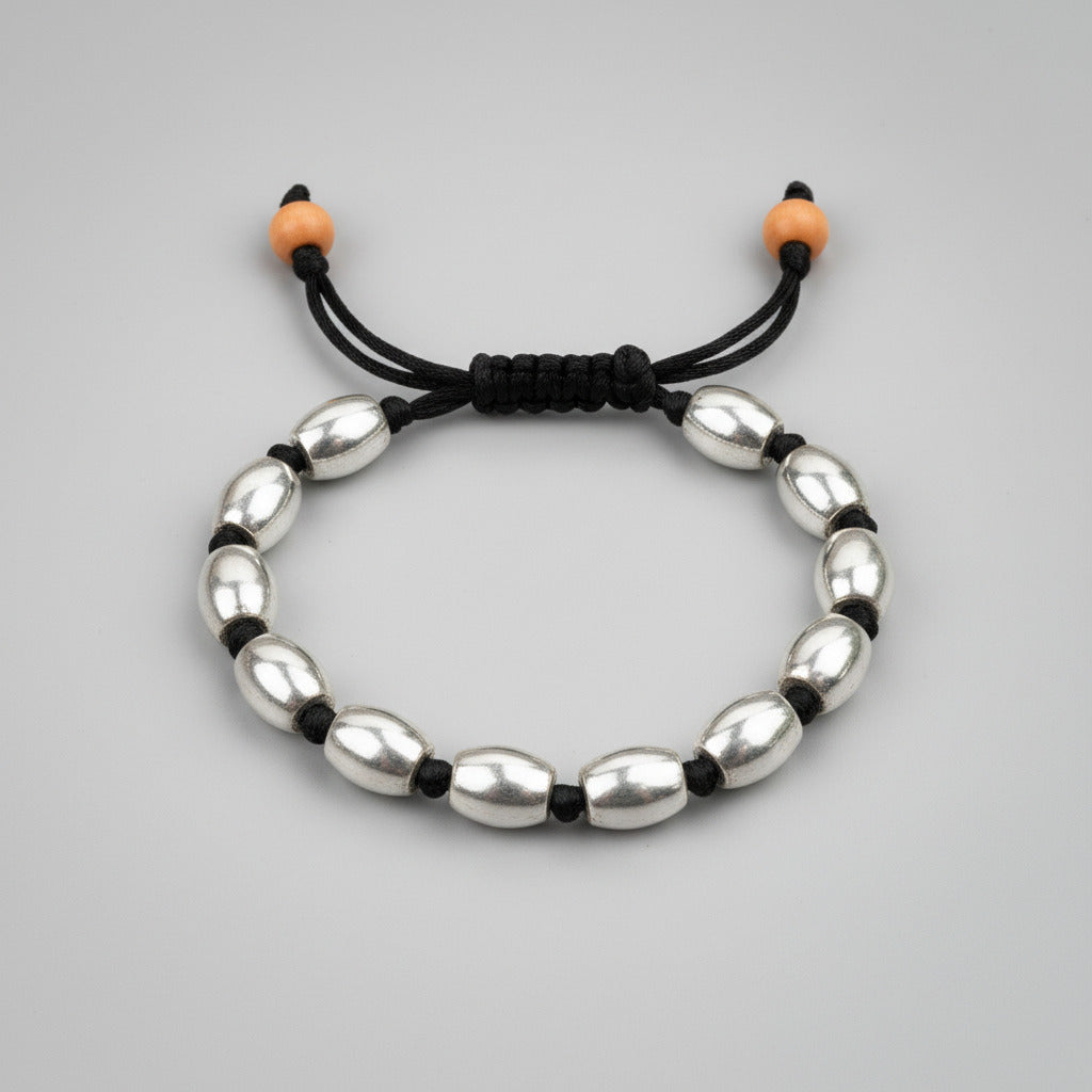 Parad Barrel Beads Bracelet-14 mm