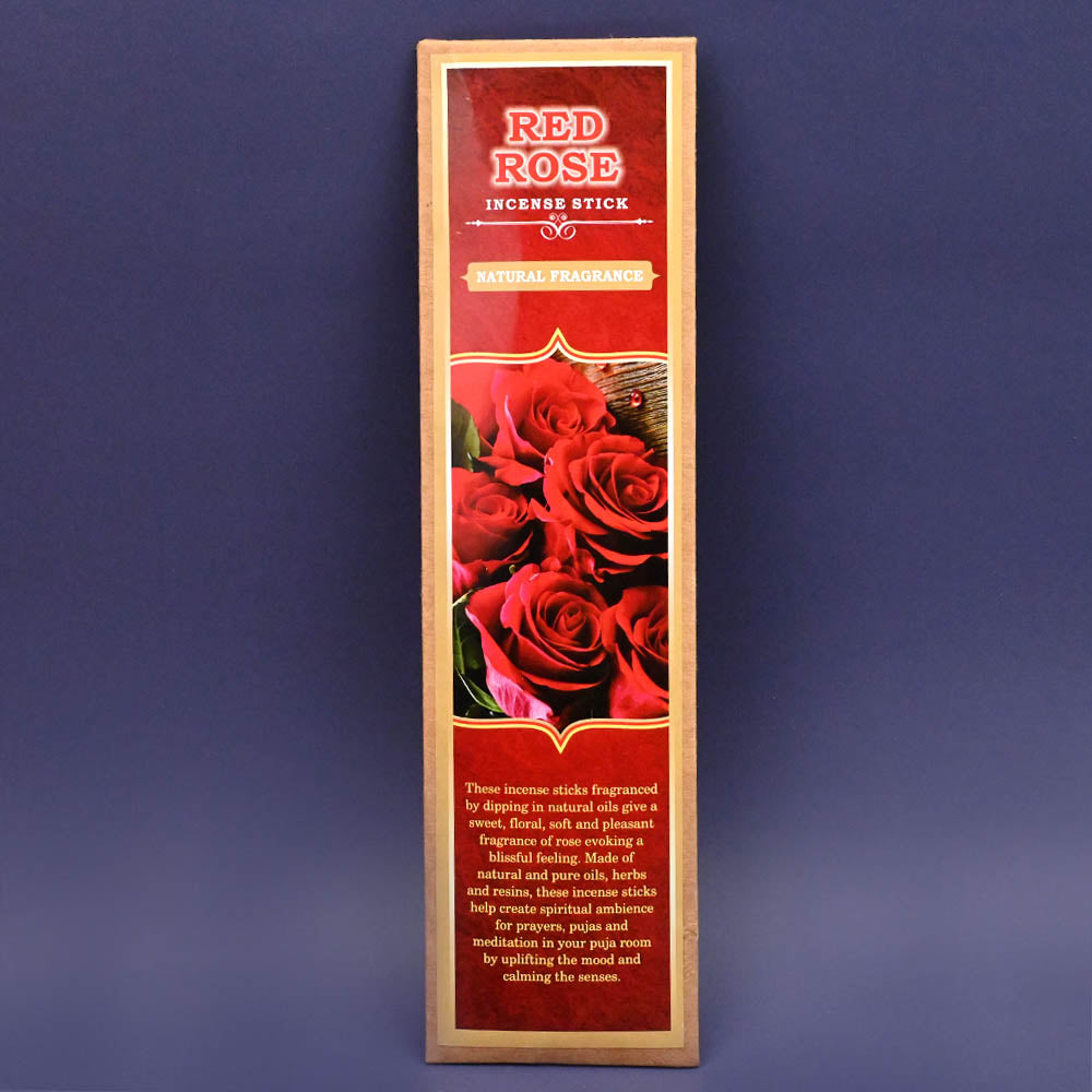 Red Rose Incense Stick (Natural Fragrance)-30 Sticks
