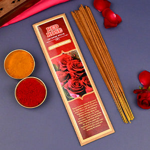 Red Rose Incense Stick (Natural Fragrance)-15 Sticks