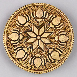 Round Brass Kamal Puja Chowki Pedestal-Large