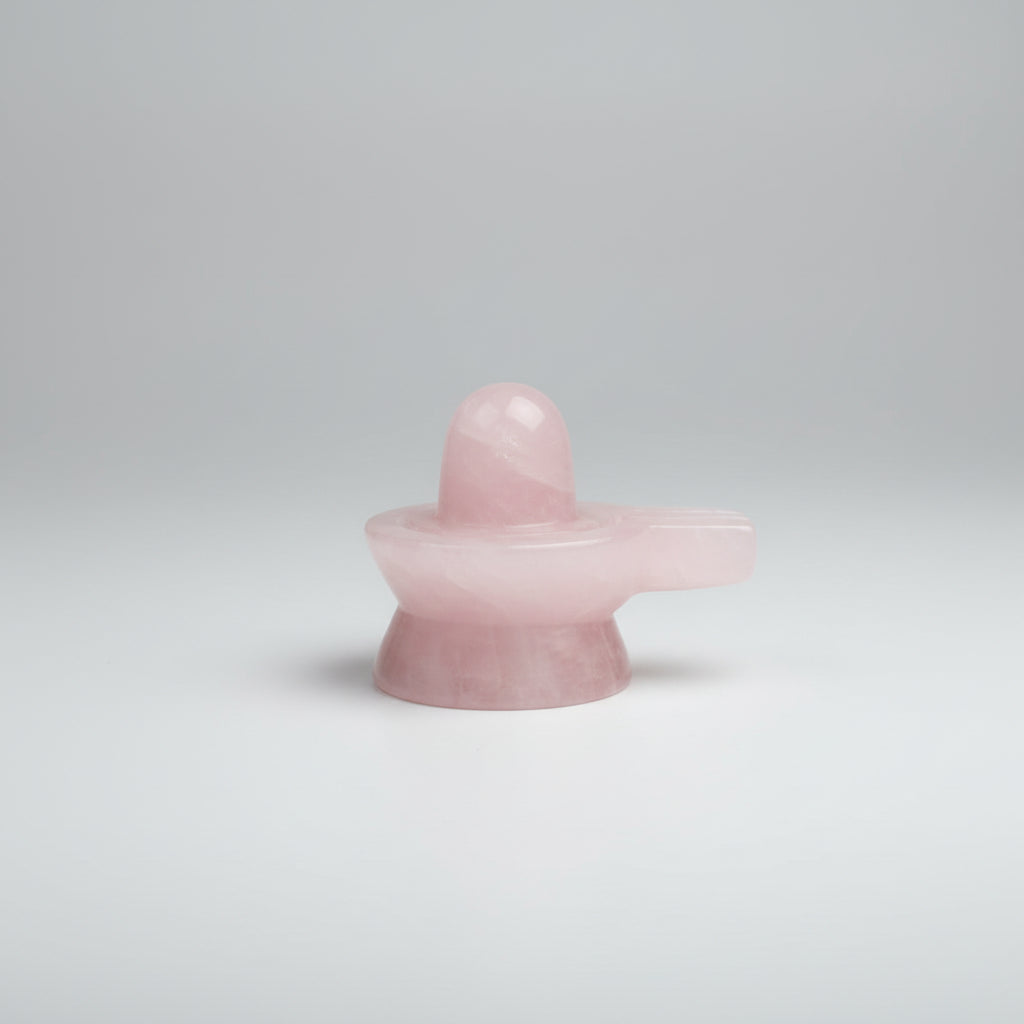 Rose Quartz Shivaling 150 to 160 gms