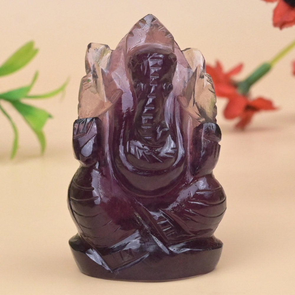 Multi Fluorite Ganesha Idol - 69 gms