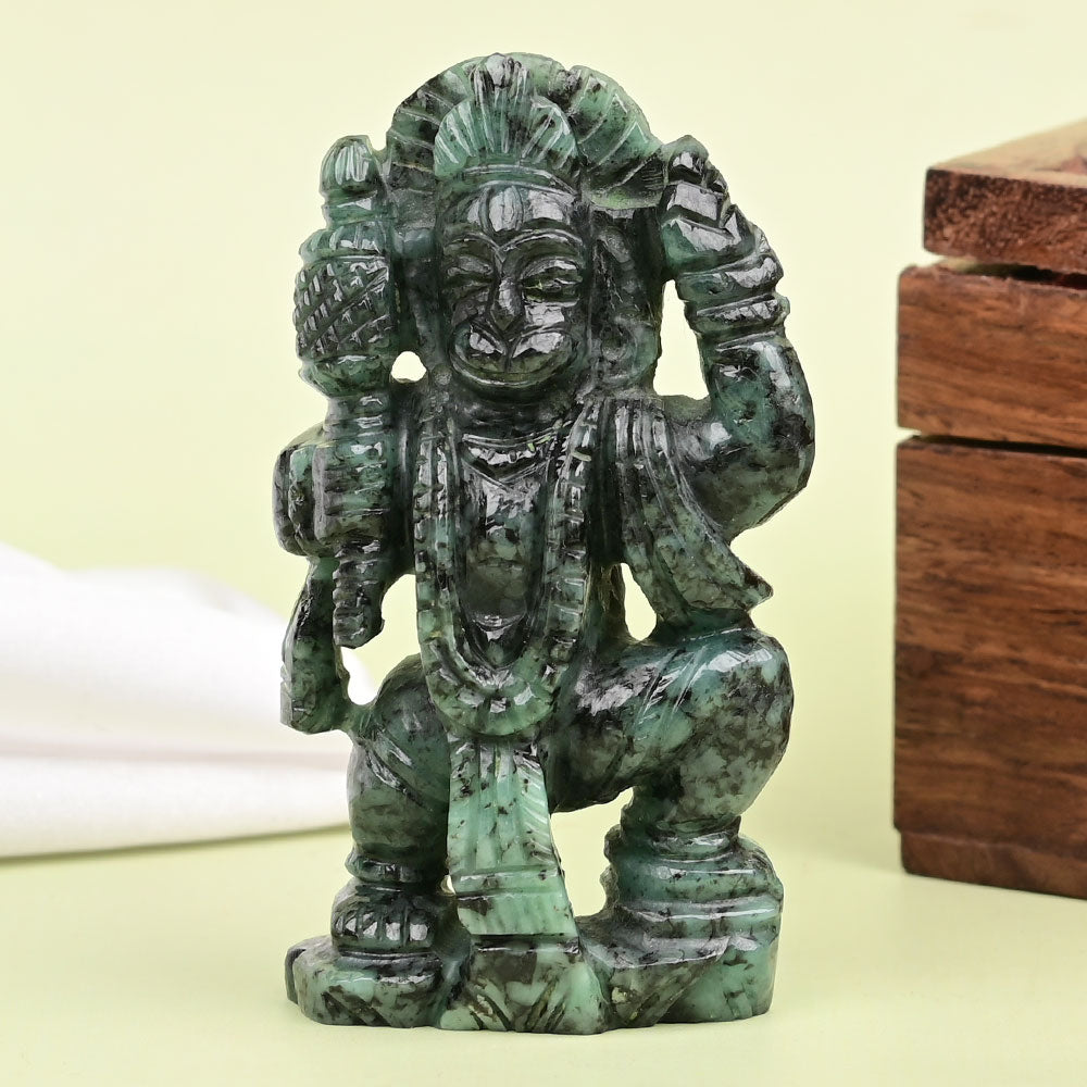 Hanuman Emerald Idol - 301.60 Carats
