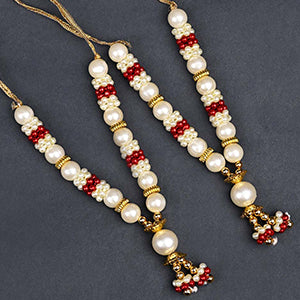 Designer Pearl Deity Garland Set of 2